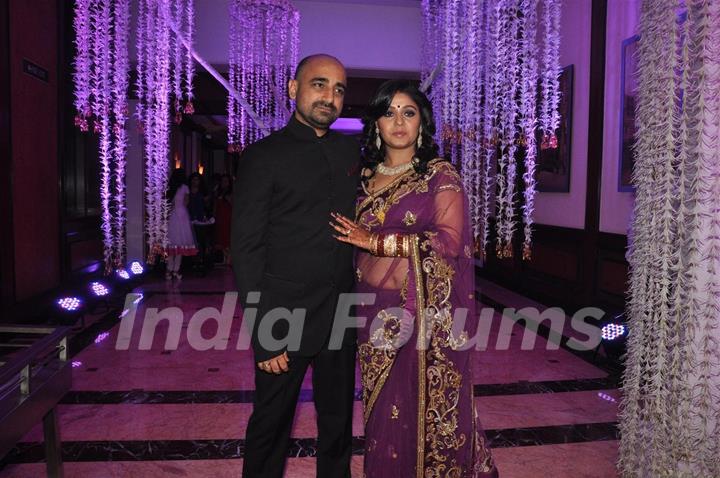 Sunidhi Chauhan and Hitesh Sonik at their Wedding Reception Ceremony