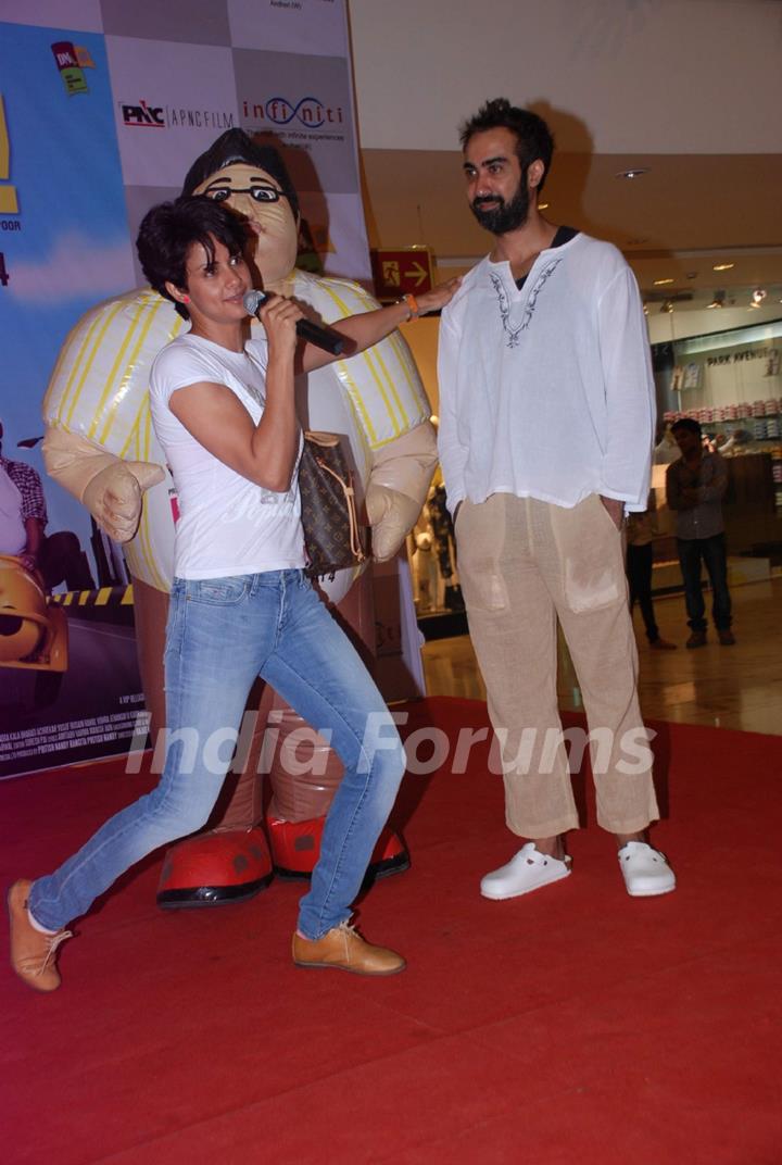 Gul Panag and Ranvir Shorey at Fatso film promotions at Cinemax