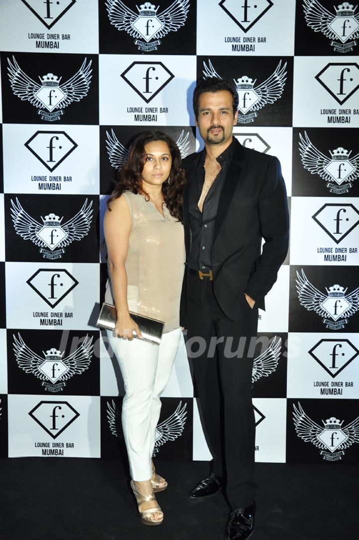 Manasi Roy and Rohit Roy at the launch party of F Lounge