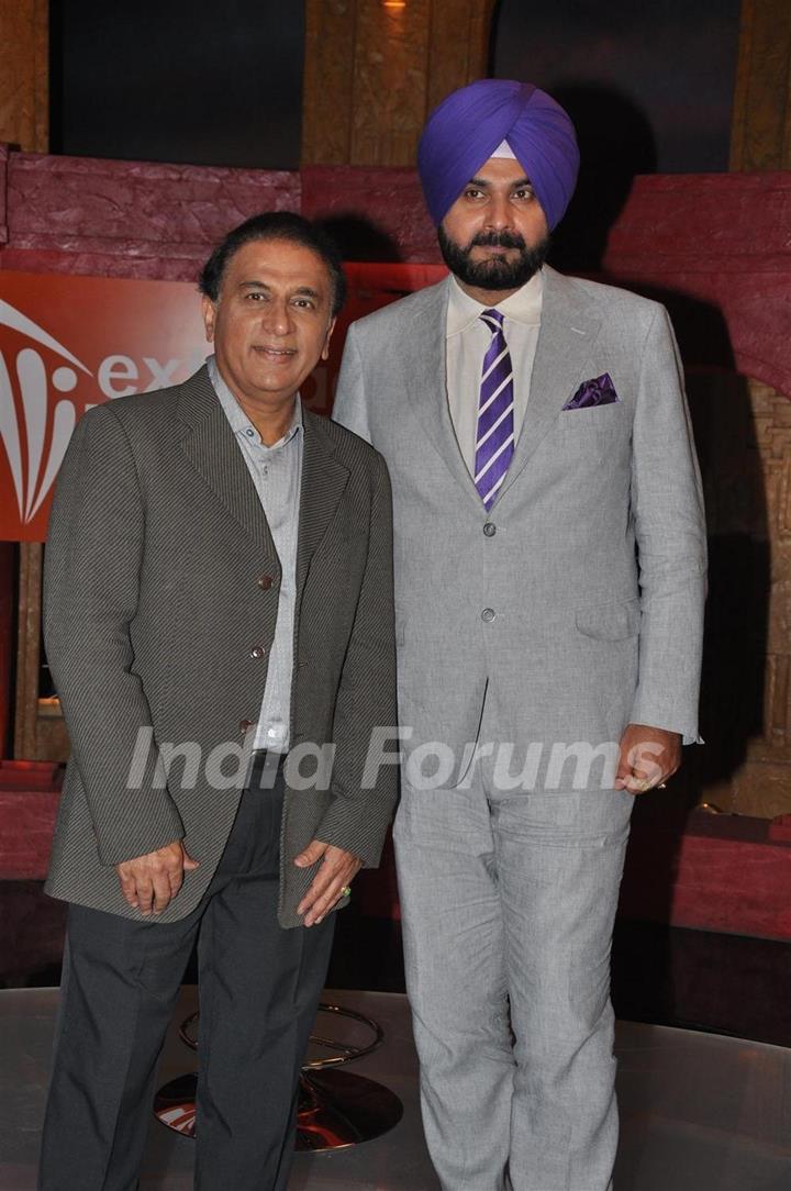 Sunil Gavaskar and Navjot Singh Sidhu at IPL Extra Innings