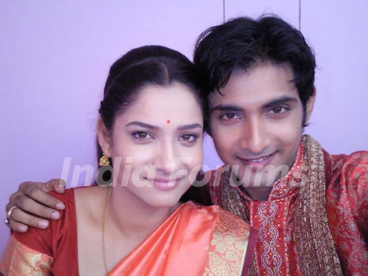 Ankita Lokhande and Raj Singh On The Set Of Pavitra Rishta