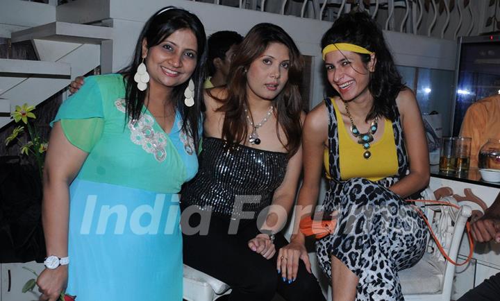 Anu, Meenaxi and Sonia at Sufzal Saleem's birthday bash