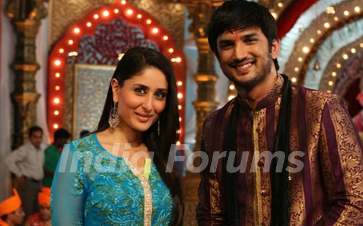 Sushant Singh Rajput, Kareena Kapoor On The Sets Of Pavitra Rishta