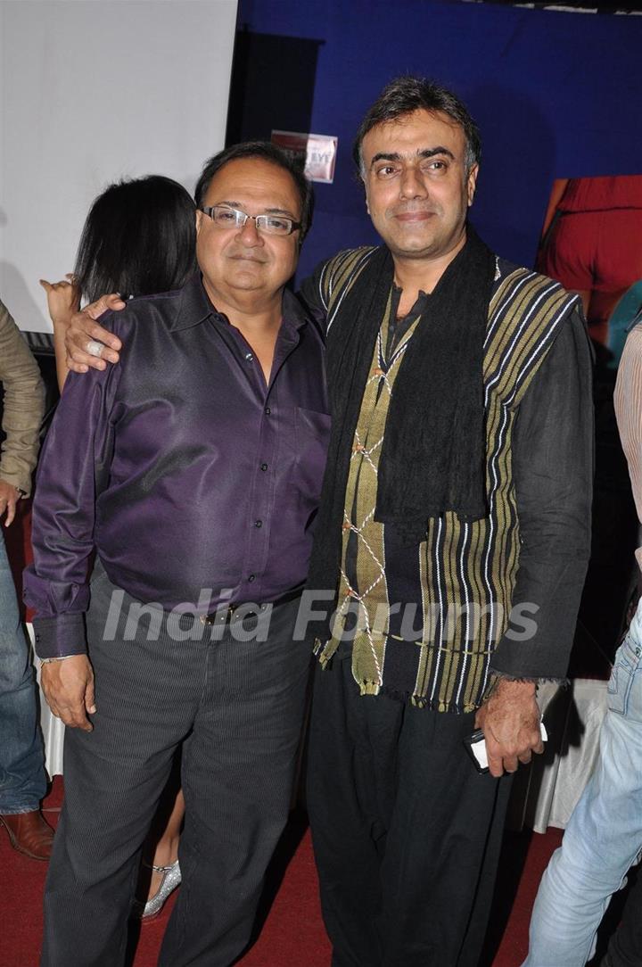 Rakesh Bedi and Rajit Kapoor at Mahurat of movie Delhi Eye at Filmistan Studios