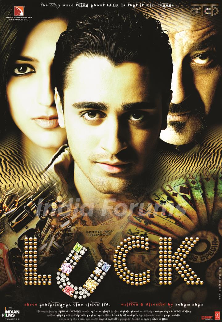 Luck movie poster with Sanjay,Imraan and Shruti