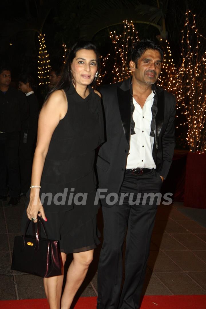 Sunil Shetty with wife Mana Shetty at Karan Johar's 40th Birthday Party