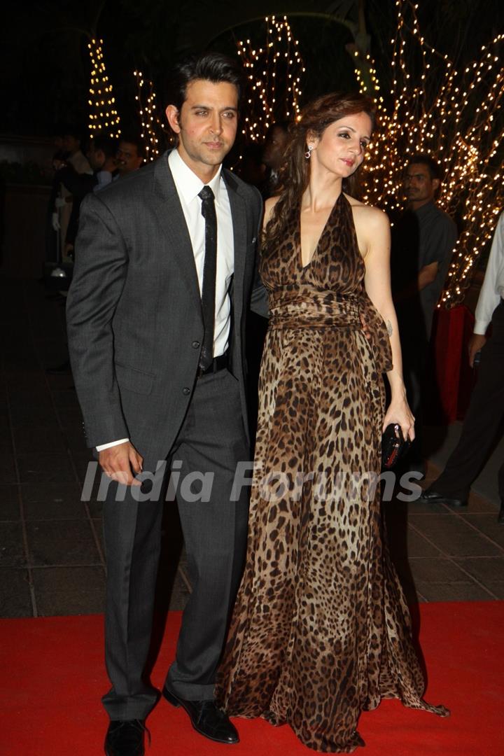 Hrithik Roshan with wife Suzzane Khan at Karan Johar's 40th Birthday Party