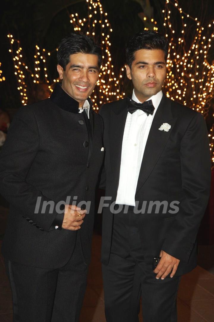 Manish Malhotra with Karan Johar at his 40th Birthday Party