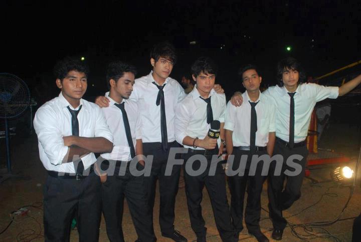 Shantanu with boys for an upcoming sequence