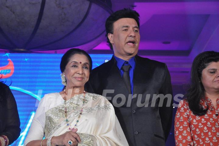 Asha Bhosle and Anu Malik at Launch of Sony's sixth season of Indian Idol