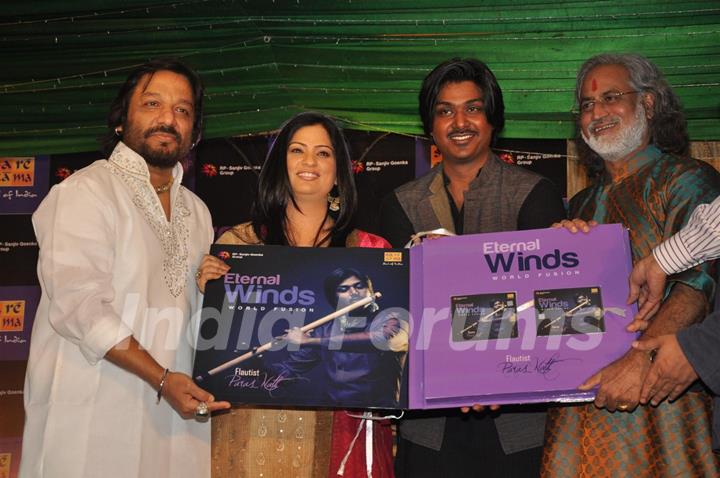 Roop Kumar Rathod, Richa Sharma and Paras Nath at Eternal Winds World Fusion Album launch