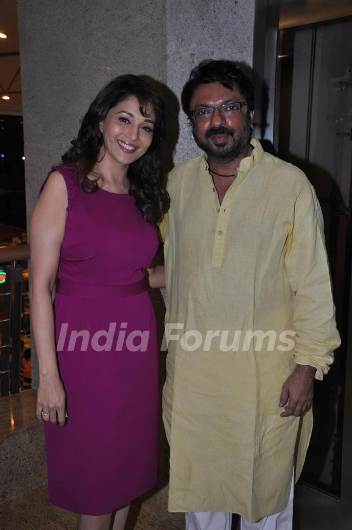 Madhuri Dixit and Sanjay Leela Bhansali at First look launch of film Shirin Farhad Ki To Nikal Padi