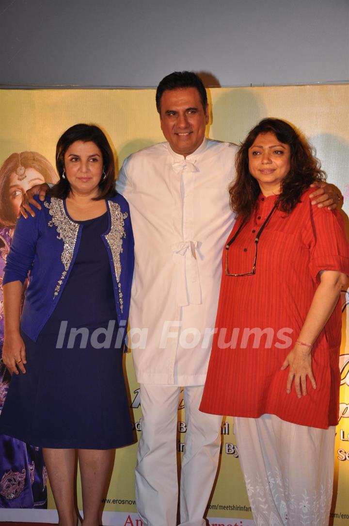 Farah Khan, Boman Irani and Bela Segal at First look launch of film Shirin Farhad Ki To Nikal Padi