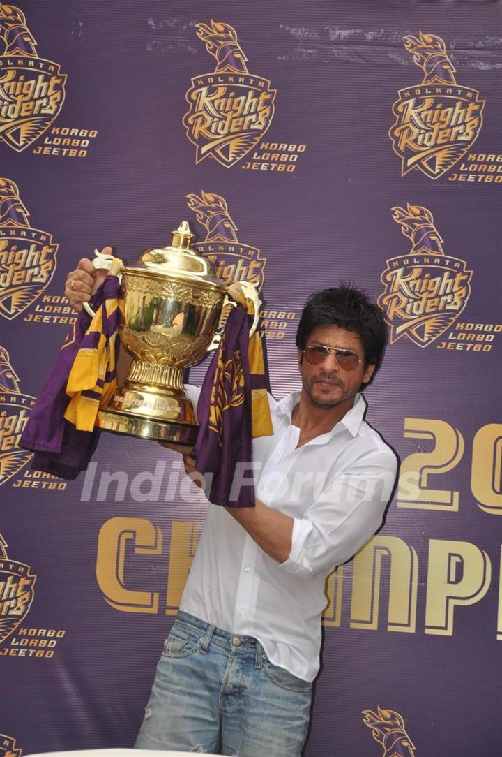 Shah Rukh Khan's press conference after KKR's victory in Indian Premiere League T20 at the IPL Season 5