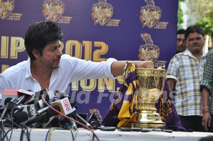 Shah Rukh Khan's press conference after KKR's victory in Indian Premiere League T20 at the IPL Season 5