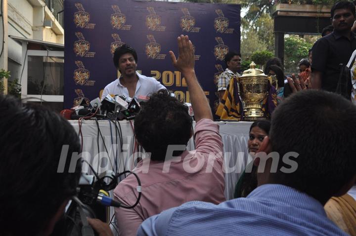 Shah Rukh Khan's press conference after KKR's victory in Indian Premiere League T20 at the IPL Season 5