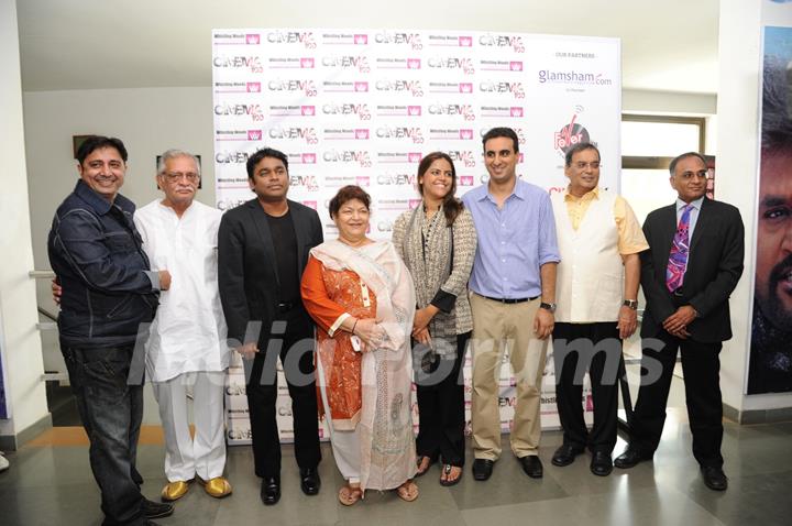 Sukhwinder Singh, Gulzar Saab, A.R.Rahman, Saroj Khan, Meghna Ghai Puri, Rahul Puri, Subhash Ghai, Ravi Gupta celebrate 100 years of Cinema at Whistling Woods International. .