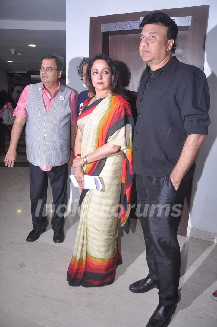 Bollywood actress Hema Malini and music director Anu Malik at Whistling Woods anniversary celebrations at Filmcity. .