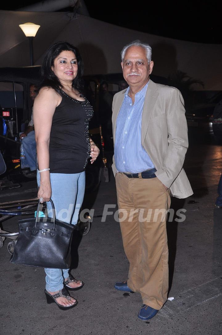 Kiran Juneja and Ramesh Sippy at International Airport leave for IIFA