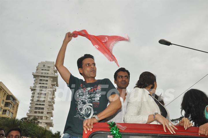 Manoj Bajpai and Nawazuddin Siddiqui at Music Launch of Gangs of Wasseypur