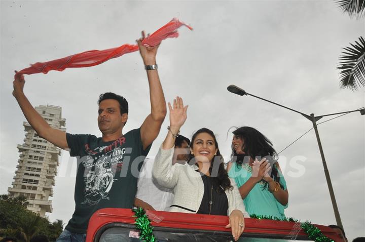 Manoj Bajpai and Huma Quershi at Music Launch of Gangs of Wasseypur