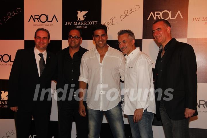 Akshay Kumar during the launch of Arola restaurant held at JW Marriott Juhu in Mumbai