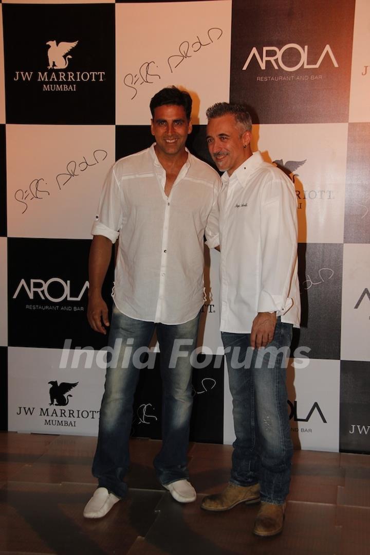 Akshay Kumar during the launch of Arola restaurant held at JW Marriott Juhu in Mumbai