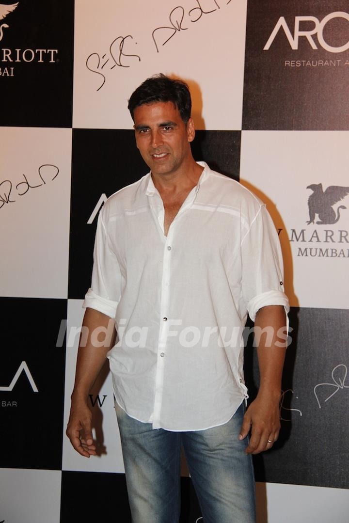 Akshay Kumar during the launch of Arola restaurant held at JW Marriott Juhu in Mumbai