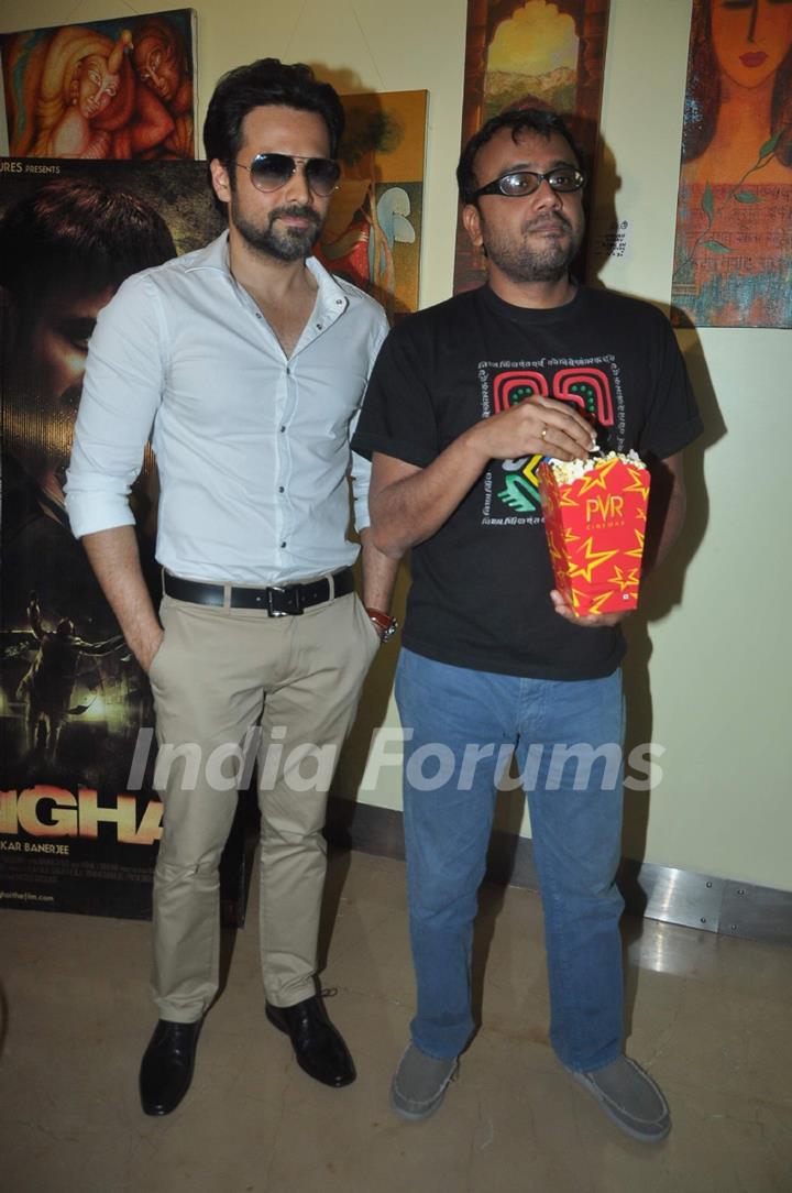 Dibakar Banerjee and Emraan Hashmi at 'Shanghai' film promotional event