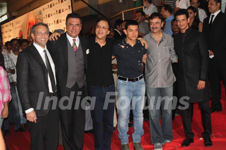 Boman Irani, Vidhu Vinod Chopra, Aamir Khan, Sharman Joshi at the premiere of 'Ferrari Ki Sawaari'