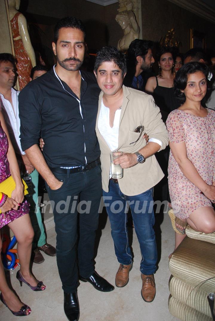 Sudhanshu Pandey, Harry Anand and Divya Dutta at Mika Singh's Birthday Bash