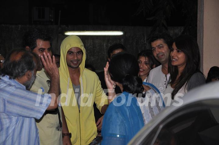 Shahid Kapoor, Kunal Kohli, Priyanka Chopra at Special Screening Film Teri Meri Kahaani