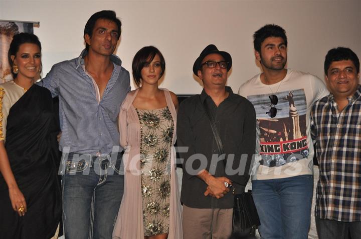 Neha Dhupia, Sonu Sood, Hazel Keech, Vinay Pathak, Arya Babbar at Film Maximum music launch