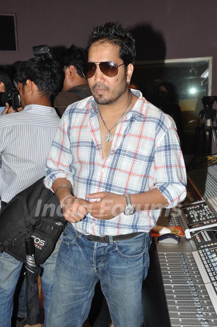 Mika Singh at Song Recording of Film Himmatwala - 2