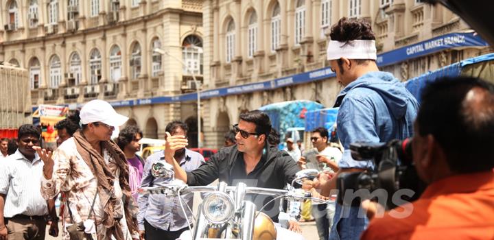 Akshay Kumar while shooting for a song for OMG! Oh My God