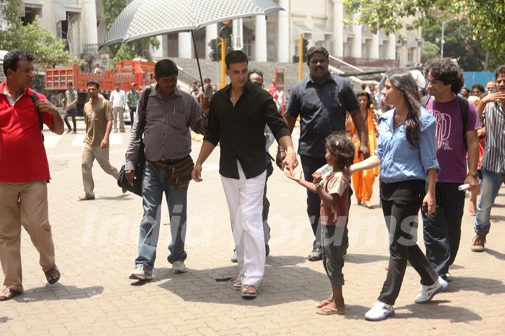 Akshay Kumar while shooting for a song for OMG! Oh My God