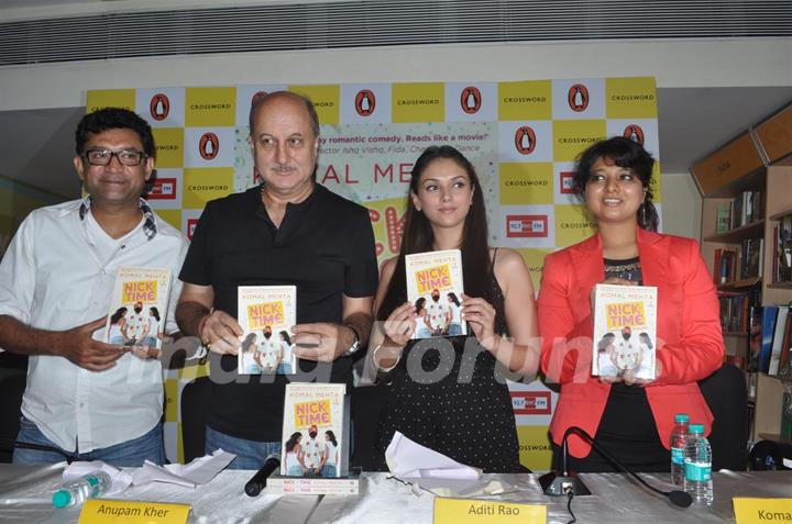 Anupam Kher and Aditi Rao Hydari at book launch of Komal Mehta