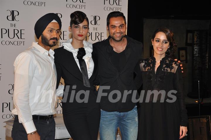 Sonam Kapoor and Abhay Deol at The Pure Concept 2012 collection