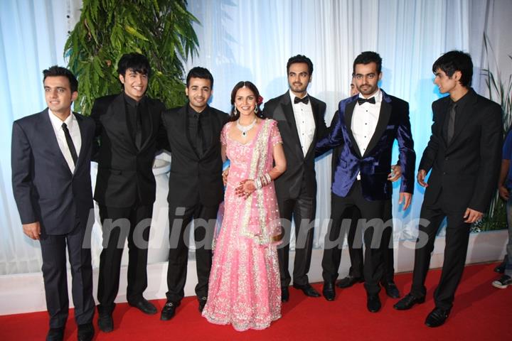 Esha Deol and Bharat Takhtani with friends at their Wedding Reception