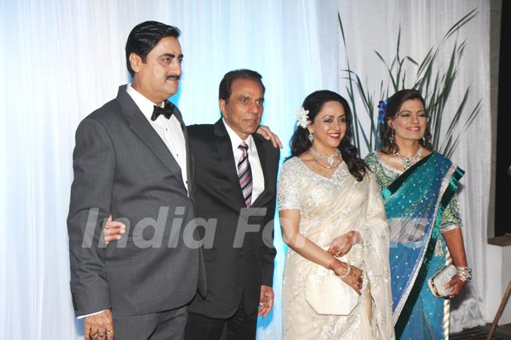 Hema Malini and Dharmendra at Esha Deol's Wedding Reception