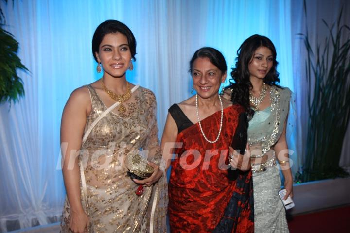 Kajol, Tanuja and Tanisha Mukherjee at Esha Deol's Wedding Reception