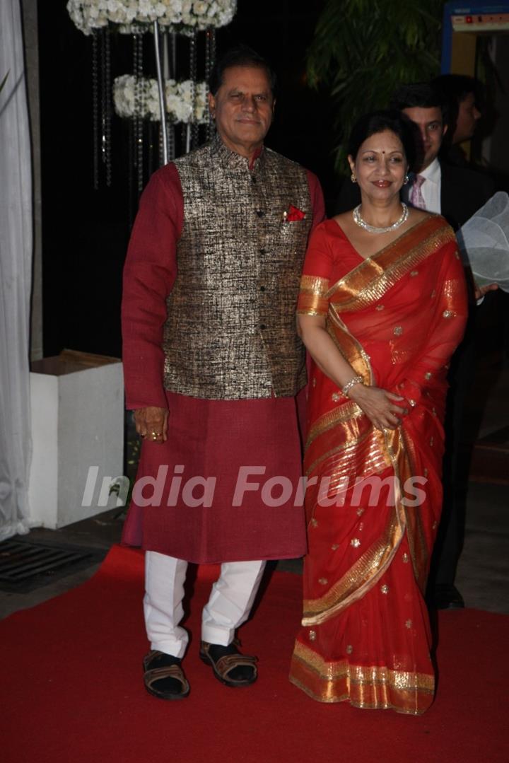 T. Subbarami Reddy and Indira Subbarami Reddy at Esha Deol's Wedding Reception