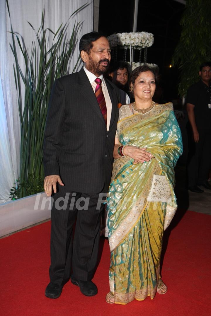 Suresh Kalmadi at Esha Deol's Wedding Reception