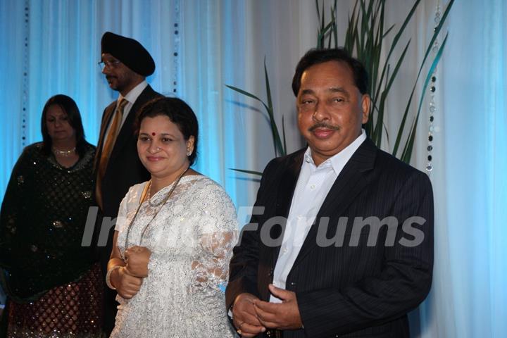 Narayan Rane at Esha Deol's Wedding Reception