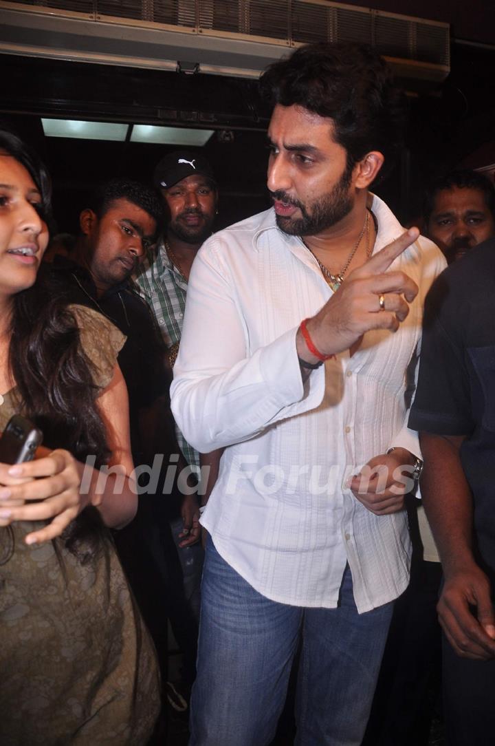 Bollywood actor Abhishek Bachchan at Bol Bachchan promotional event in Mumbai. .