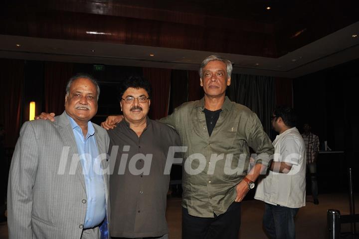 TP Agarwal, Ashok Pandit and Sudhir Mishra at Launch of T P Aggarwal's trade magazine 'Blockbuster'