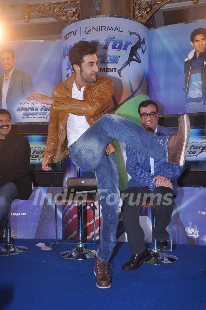Bollywood actors Ranbir Kapoor at NDTV Marks for Sports event. .