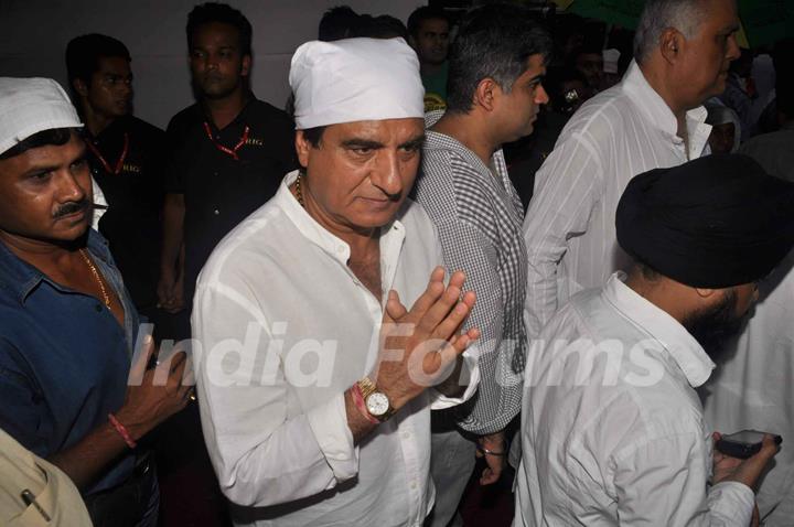 Bollywood actor Raj Babber during Dara Singh's prayer meet in Andheri, Mumbai. .