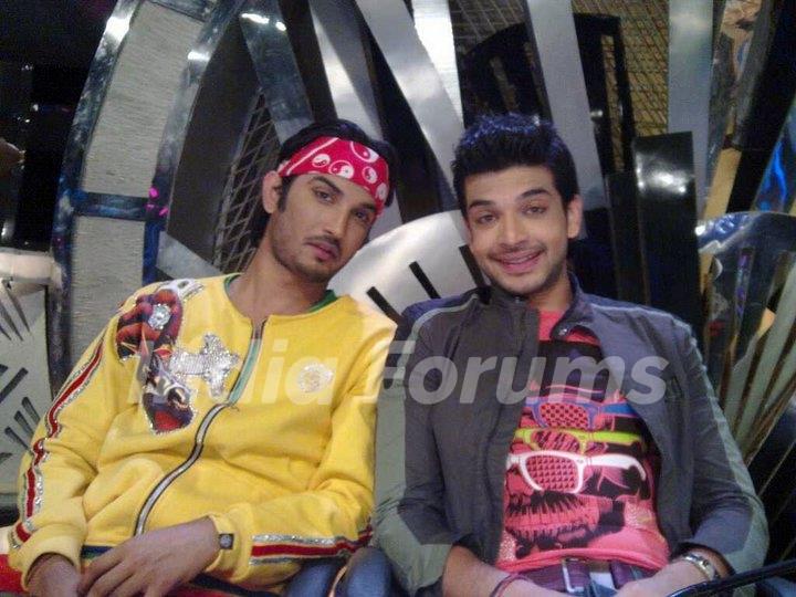 Sushant Singh Rajput And Karan Kundra On The Sets Of Zara Nachke Dikha