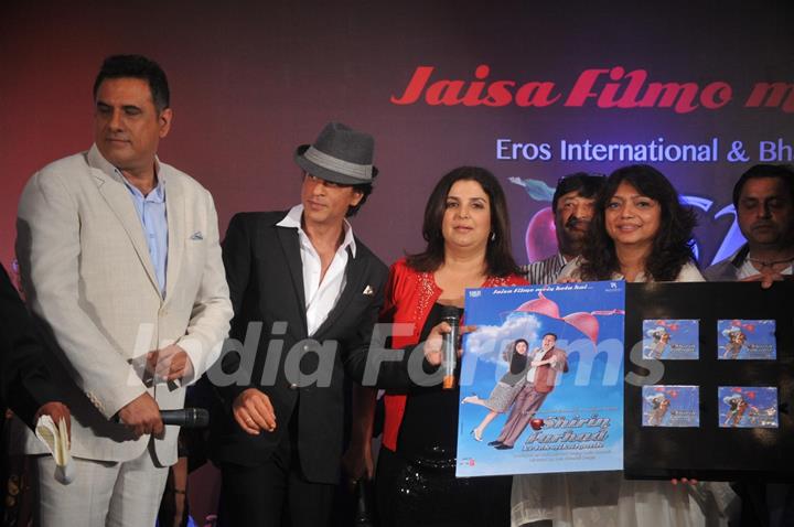 Boman, Shah Rukh, Farah, Bela Sehgal at poster & music launch of Shirin Farhad Ki Toh Nikal Padi